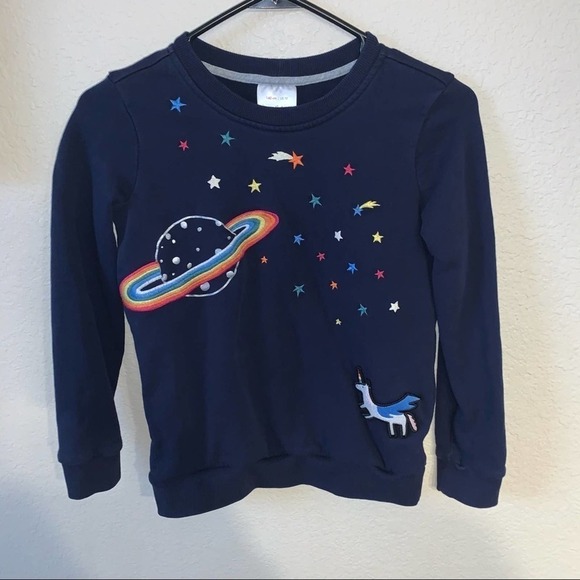 Hanna Andersson Galaxy Unicorn Pullover Size 140 or 10 year old - Picture 1 of 5